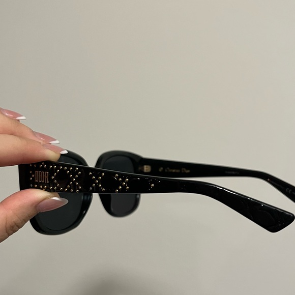 Womens Christian Dior studded Sunglasses (large) with Dior Case - Picture 1 of 10
